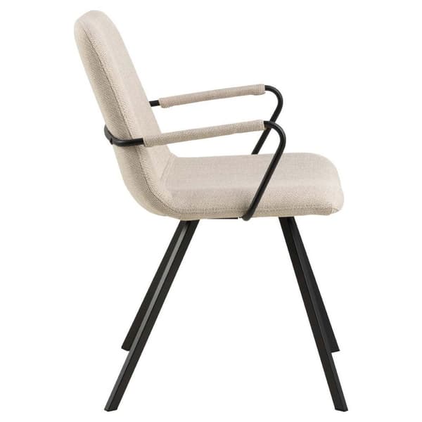 2 x Selina spisestuestoler med armlener beige.