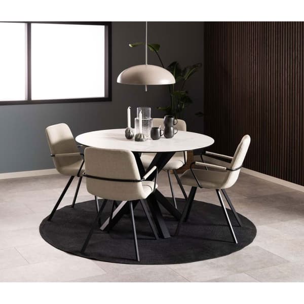 2 x Selina spisestuestoler med armlener beige.