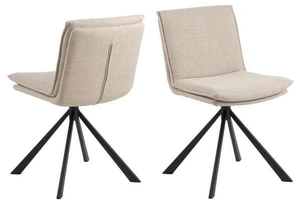 Flynn spisestuestoler beige.