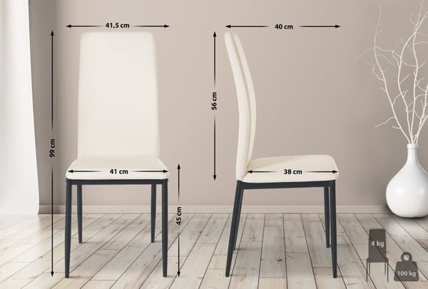 CLP Sæt med 6 spisebordsstole Savino
