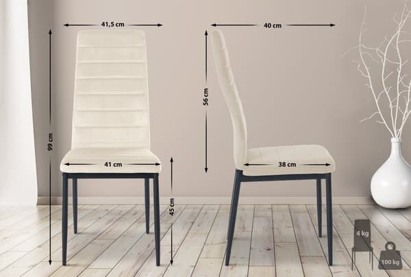 CLP Uppsättning med 6 matstolar Mayfair