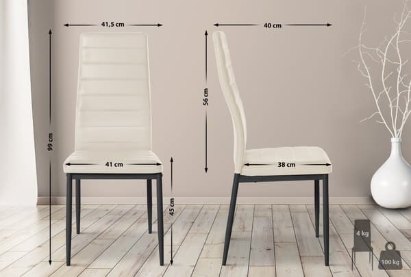 CLP Uppsättning med 4 Mayfair matstolar