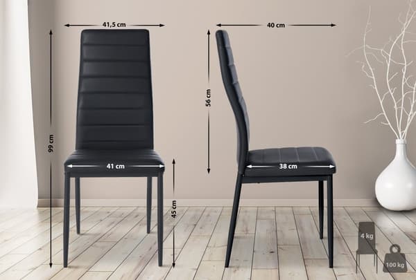 CLP Uppsättning med 4 Mayfair matstolar