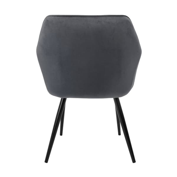 Ruokailutuolin 2 kpl antrasiitti sametti verhoilu metallijaloilla sis. kokoonpanomateriaalin ML-Design