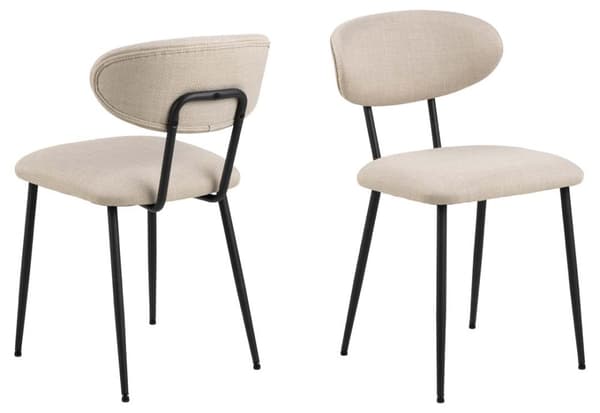 2 x Denise spisestuestol beige.