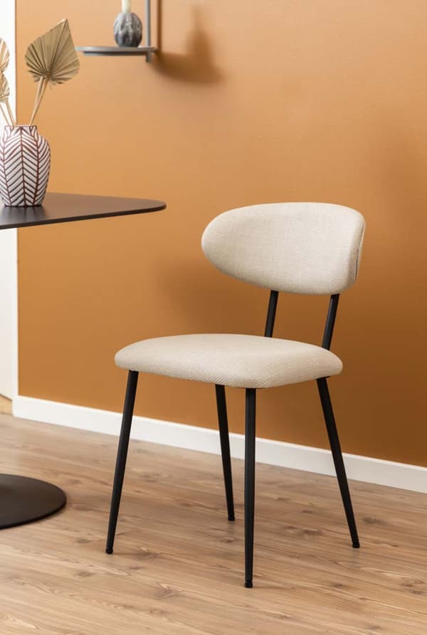 2 x Denise spisestuestoler beige.