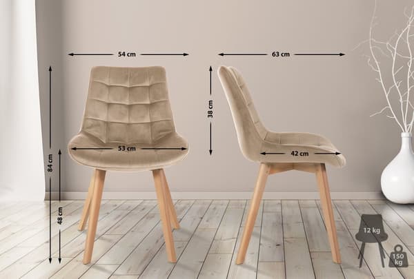 CLP Sæt med 2 stole Brook velvet
