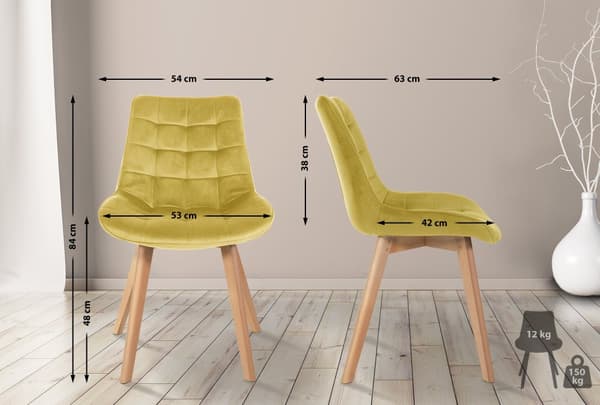 CLP Sæt med 2 stole Brook velvet