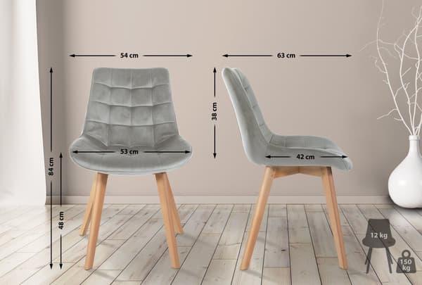 CLP Sæt med 2 stole Brook velvet