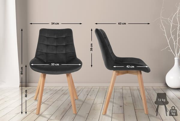 CLP Sæt med 2 stole Brook velvet