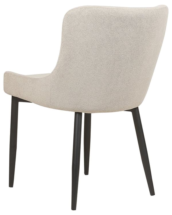 Tuoli vaalea beige polyesteri kangasverhoilu 2 kpl moderni tyyli