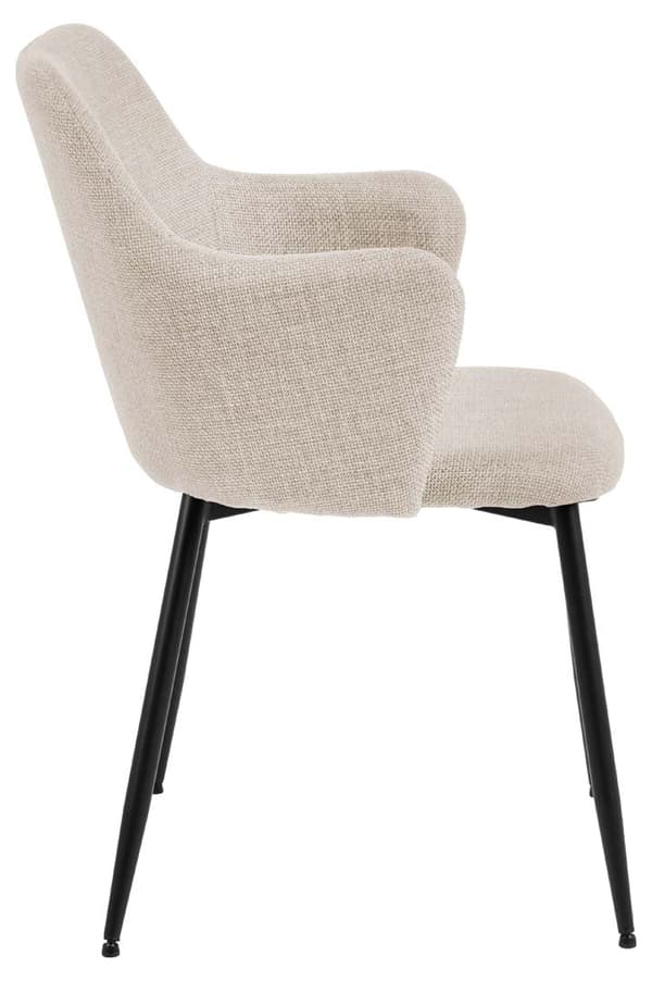 2 x Ilsa spisestuestoler med armlener beige.