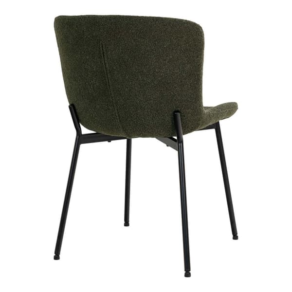 2 x  Maceda spisestuestol bouclé mørkegrøn.