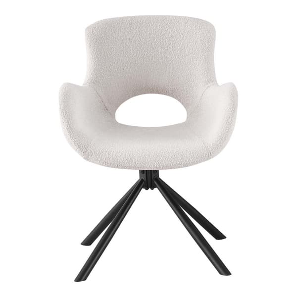 2 x  Amorim spisestuestol bouclé med drejefod off-white.
