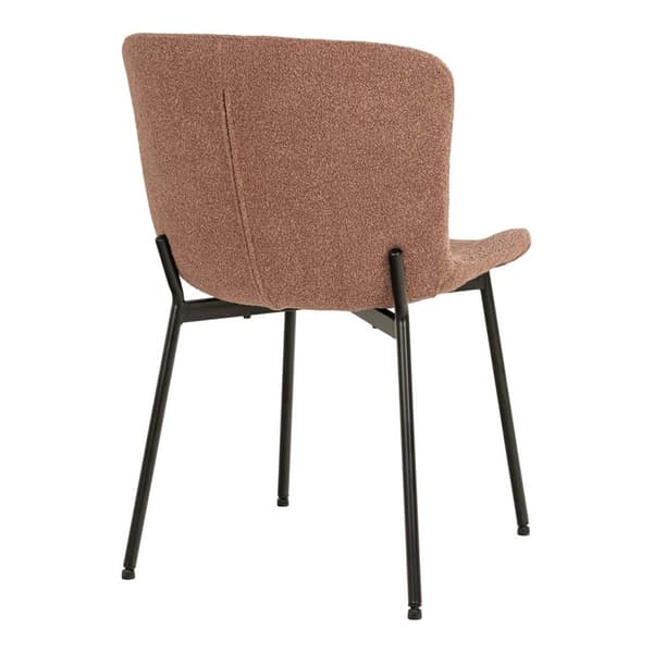 2 x Maceda spisestuestoler bouclé rust.