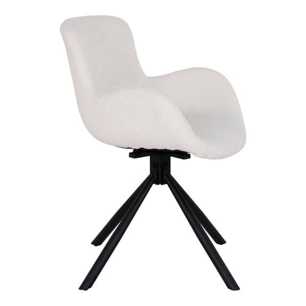 2 x Amorim spisestuestoler bouclé snurrfunktion off-white.