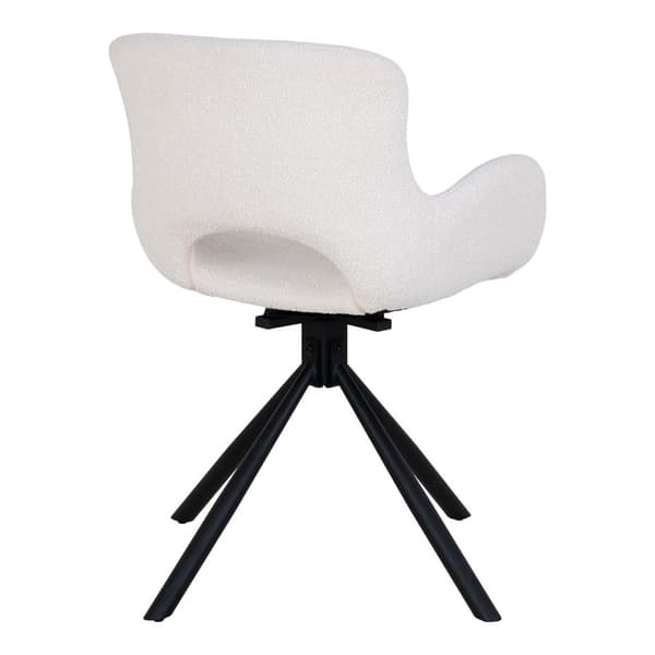 2 x Amorim spisestuestoler bouclé snurrfunktion off-white.