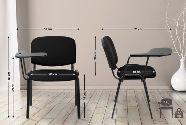 CLP Stol Ken Stof med klapbord