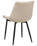 Miniatyrbilde 7 av 10: Sett med 2 Spisestoler Beige bouclépolstring Høy ryggstøtte Svarte metallben Moderne design