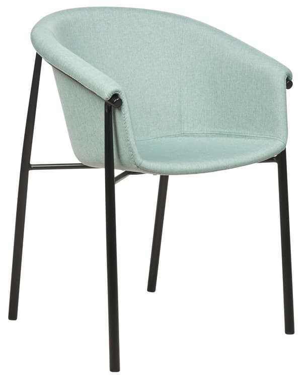 Uppsättning med 2 matstolar Grön tygklädsel Modern design Sittmöbler för matsal
