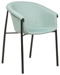 Miniatyrbild 4 av 9: Uppsättning med 2 matstolar Grön tygklädsel Modern design Sittmöbler för matsal