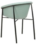 Miniatyrbild 6 av 9: Uppsättning med 2 matstolar Grön tygklädsel Modern design Sittmöbler för matsal
