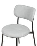 Miniatyrbilde 7 av 9: Sett med 2 spisestoler Grå Polyester Metallben Uten armlener Moderne design Spisestue Kjøkken
