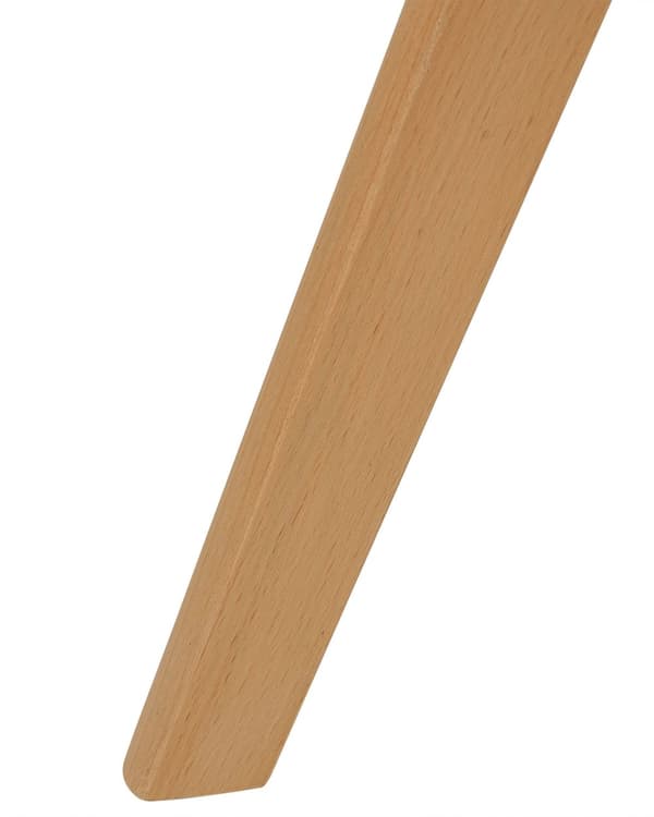 Sett med 2 Spisebordsstoler offwhite stoff med polstret sete Slanke treben