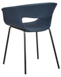 Miniatyrbilde 6 av 9: Sett med 2 spisestoler Blå Polyester Metallben Moderne design Spisestue Kjøkken