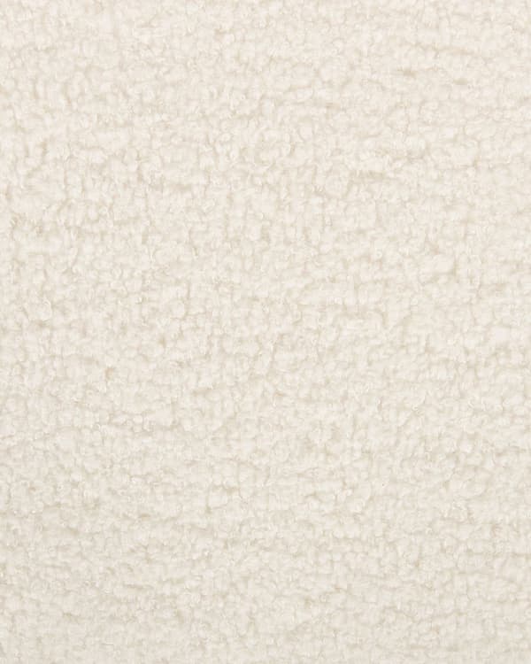 Sett med 2 spisestuestoler Off-White Boucle-kledning Svarte metallben Armless Curved Backrest Moderne moderne design