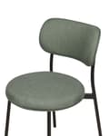 Miniatyrbild 7 av 9: Set med 2 Matstolar Grön Polyester Sitsar Armlösa Metallben för Matsal Kök