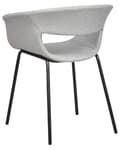 Miniatyrbild 6 av 9: Set om 2 Matstolar Grå Polyester Sitsar Metallben för Matrum Kök