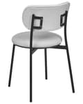 Miniatyrbild 6 av 9: Set med 2 Matstolar Grå Polyester Sitsar Armlösa Metallben för Matsal Kök