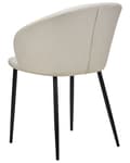 Miniatyrbilde 6 av 9: Sett med 2 spisebordsstoler Lys beige stoffkledd med svarte ben Retrostil Møbler i stuen