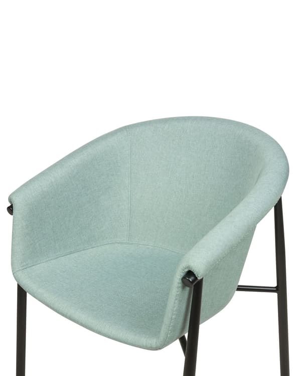 Sett med 2 Spisestoler Mintfarget Møbeltrekk i stoff Moderne design Spisestue Kjøkken