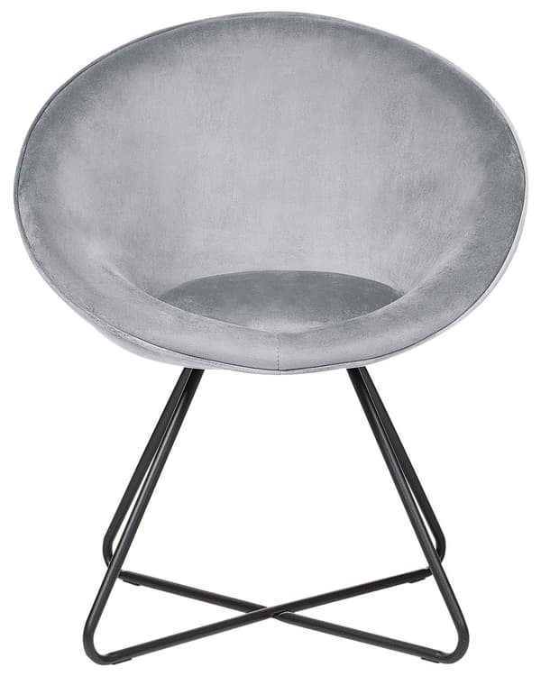 Tuoli vaaleanharmaa sametti verhoiltu teräs pyöreä käsinojaton ruokapöydän keittiön minimalistinen retro tyyli