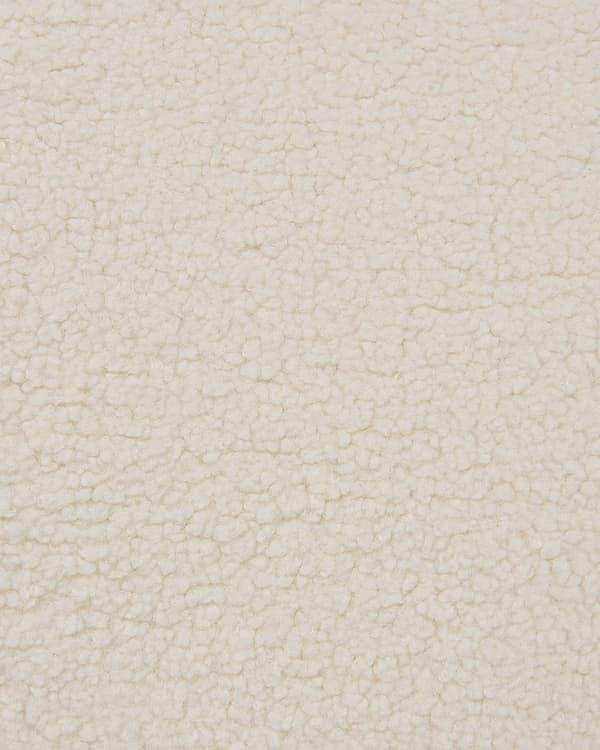 Accentstol Off-White Boucle-kledning Rund kremfarget sete Retro Minimalistisk