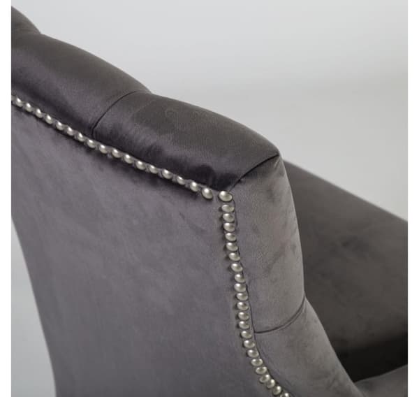 Stol HOLMES VELVET mörkgrå