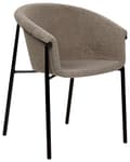 Miniatyrbilde 5 av 10: Sett med 2 Spisestoler Taupe Beige Boucle stoffkledning Moderne moderne design spisestue sitteplasser