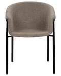 Miniatyrbilde 6 av 10: Sett med 2 Spisestoler Taupe Beige Boucle stoffkledning Moderne moderne design spisestue sitteplasser