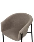 Miniatyrbilde 8 av 10: Sett med 2 Spisestoler Taupe Beige Boucle stoffkledning Moderne moderne design spisestue sitteplasser