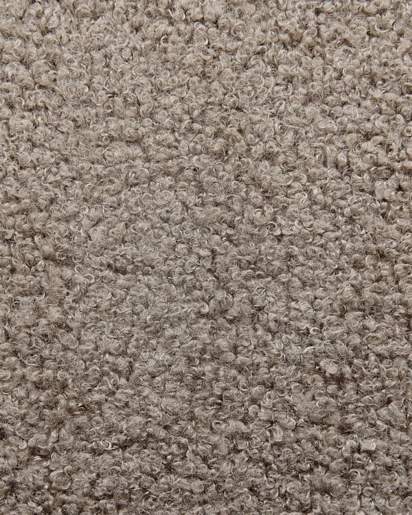 Sæt med 2 stole beige grå boucle polstret taupe sæder uden armlæn metalben til køkken spisestue