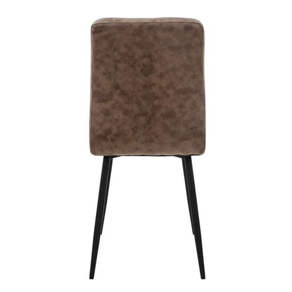 Ruokailutuolin 4 kpl ruskea keinonahkaverhoilu metallijaloilla sis. kokoonpanomateriaalin ML-Design