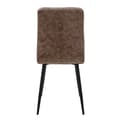 Pikkukuva 4 / 7: Ruokailutuolin 4 kpl ruskea keinonahkaverhoilu metallijaloilla sis. kokoonpanomateriaalin ML-Design