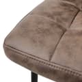 Pikkukuva 5 / 7: Ruokailutuolin 4 kpl ruskea keinonahkaverhoilu metallijaloilla sis. kokoonpanomateriaalin ML-Design