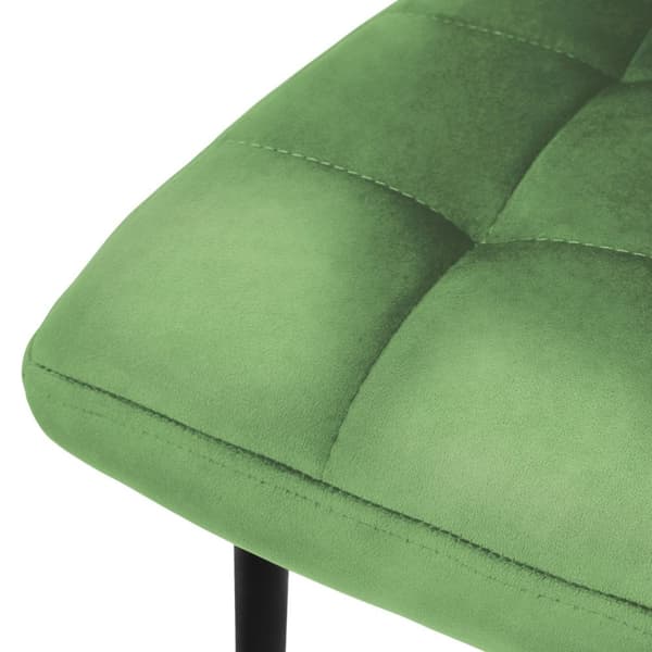 Matstol set om 4 salvia sammetsöverdrag med metallben inkl. monteringsmaterial ML-Design