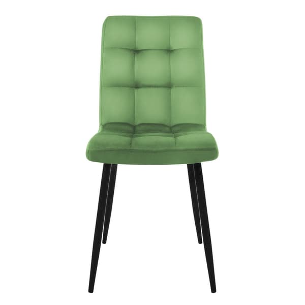 Matstol set om 4 salvia sammetsöverdrag med metallben inkl. monteringsmaterial ML-Design