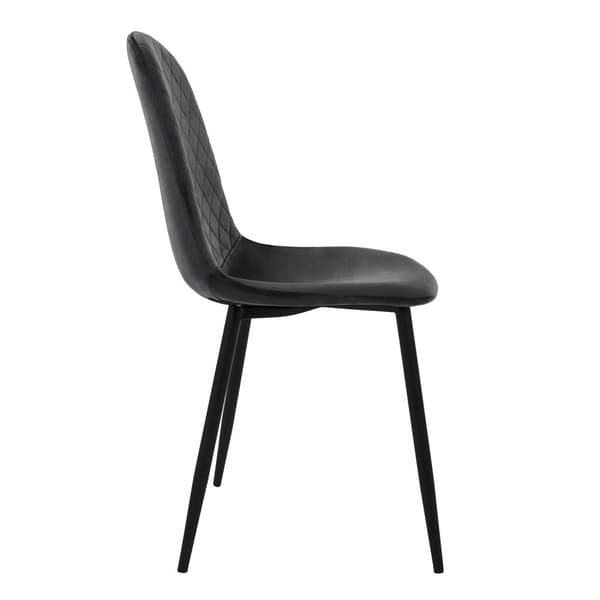 Ruokailutuolin 4 kpl antrasiitti sametti verhoilu metallijaloilla sis. kokoonpanomateriaalin ML-Design