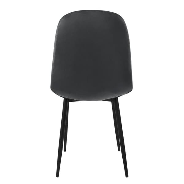 Ruokailutuolin 4 kpl antrasiitti sametti verhoilu metallijaloilla sis. kokoonpanomateriaalin ML-Design