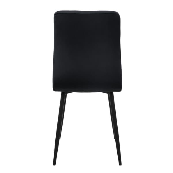Matstol set om 4 svart sammetsklädsel med metallben inkl. montering material ML-Design